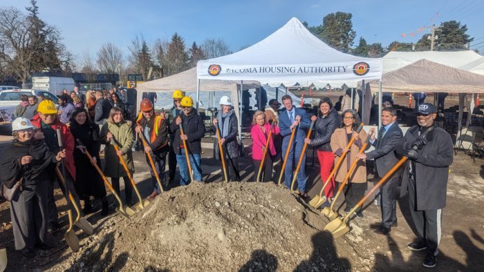 Groundbreaking ceremony for the Housing Hilltop development, January 20, 2023.